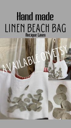 Extra Large Tote Bags, Summer Beach Bag, Handmade Fabric Bags, Bag Summer, Antique Linens, French Linen, Fabric Bags, Boho Bag