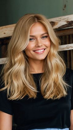 Sweet Golden Hues: 13 Honey Blonde Hairstyles for Every Mood - Inspire Inlet Honey Blonde Hairstyles, Warm Golden Blonde Hair, Butter Blonde Hair, Caramel Blonde Hair Color, Golden Balayage, Butter Blonde, Honey Blonde Hair Color, Blonde Bob Haircut, Curly Styles