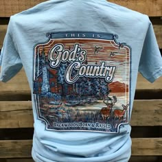 Backwoods Born & Raised God's Cabin Country Comfort Colors Bright Unis - SimplyCuteTees