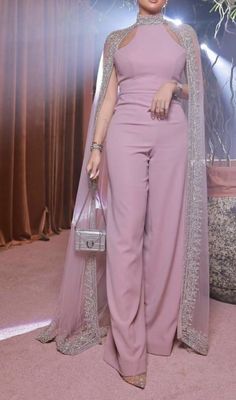 Stylish Jumpsuits For Women Party, Soiree Jumpsuits For Hijab, Jumpsuit Elegant Hijab, Soiree Jumpsuits, Korean Evening Dress, Hijab Jumpsuit, Flowy Prom Dress, Sparkle Prom Dresses, Arabic Outfit