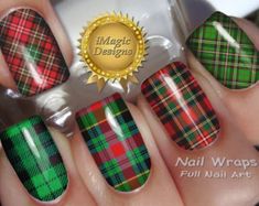 Nail Wraps, Waterslide Full Nail Decals, Scottish Tartans, Nail Tattoos - Etsy