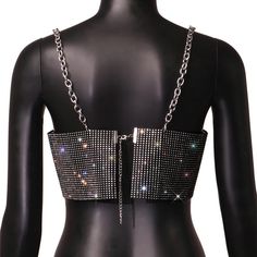 Our EUPHORIA top is a see through top made of rhinestone fishnet fabric. SIZE Bust Waist 26.77-37.40 4.72 Party Mesh Crop Top With Fishnet Details, Party Fishnet Mesh Crop Top, Party Mesh Top With Sequins, Glamorous Club Crop Top With Rhinestones, Chic Black Crop Top With Rhinestones, Elegant Black Crop Top With Rhinestones, Black Rhinestone Fringe Top For Evening, Elegant Black Rhinestone Crop Top, Glamorous Black Mesh Top For Evening