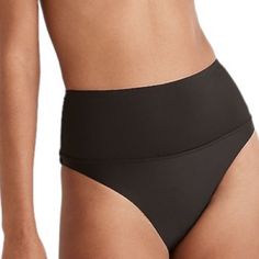 Madewell Second Wave Black High Cut Cheeky Bikini Bottom Swim Small Nwt New Sustainable And Swim-Ready, Our Madewell Second Wave Collection Comes In Feel-Good Recycled Fabric. With Its Belly-Button-Grazing Waist And A High-Cut Leg, This Bikini Bottom Has A Fresh Cheeky Fit. Minimal Coverage: High Waist, High Leg, A Little Cheeky. Upf 50 Sun Protection. 82% Recycled Nylon/18% Elastane. Do Well: Recycled From Preconsumer Waste That Would Otherwise Go To Landfills. Machine Wash. Ne344 Nwt New With Black Stretch Swimwear With Smoothing Details, Black High Waist Swimwear For Poolside, Black High Waist Tankini For Pool, Black Swimwear Briefs For Sunbathing, Black Seamless Tankini For Sunbathing, Black Smoothing Brief Swimwear, Black High Waist Seamless Swimwear, Black Seamless High-waist Swimwear, Black High-waist Seamless Swimwear