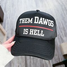 adult sizing; adjustable strap in the back one size fits most! Georgia Bulldogs Hat, Summer Boats, Summer Boat, Georgia Bulldogs, Sew On Patches, Custom Hats, Nylon Bag, Trucker Cap, Caps Hats