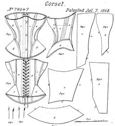 an image of a sewing pattern for a corset