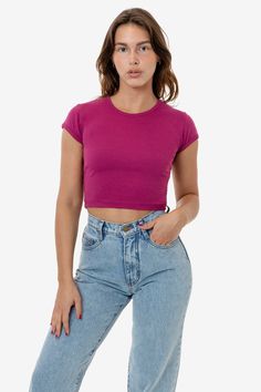 43035 - Cap Sleeve Baby Rib Crop Top – Los Angeles Apparel Lace Knitwear, Rib Crop Top, Denim Short Jumpsuit, Orange Chiffon, Kids Garments, Denim Workwear, Ribbed Crop Top, Leather Denim, Sleeveless Vest