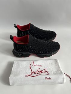 Christian Louboutin Spike Sock Black Sneakers Size 49 1/2 US 16 1/2  | eBay Christian Louboutin Shoes Christian Louboutin Shoes Mens, Christian Louboutin Shoes Mens Gold Black, Christian Louboutin Shoes Mens, Mens Gear, Christian Louboutin Men, Black Sneakers, Formal Shoes, Fashion Shop, Mens Casual Shoes