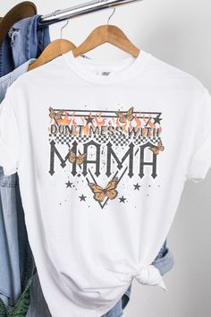 Mess with Mama Oversized Graphic Tee is printed on the popular Comfort Colors 1717 Relaxed Oversized T Shirt. Lightweight and super soft, this shirt is a comfortable fit for effortless style. For a more oversized fit, Honey Tee recommends sizing up one size. For more accurate measurements, visit the Comfort Colors website. Disclaimer: The models typically are portrayed wearing a size Small but are wearing a size Medium in this image Oversized Printed T-shirt For Fall, Printed T-shirt For Fall Streetwear, Fall Streetwear Printed T-shirt, School Spirit Shirts Designs, Miami Outfits, School Spirit Shirts, Oversized Graphic Tee, Spirit Shirts, Tee Outfit