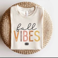 Fall Vibes Shirt Cream / Beige Color New, Never Worn Size Small Fall Autumn Pumpkin October November Fall Shirts Vinyl, Fall Tee Shirts, Blessed Mama Shirt, Cream Beige Color, Blessed Mama, Fall Tee, Fall Feels, Bella Canvas Tees, Cricut Projects Vinyl