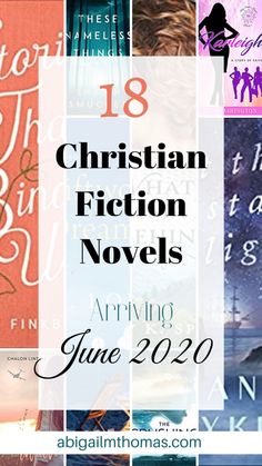 christian fiction novels are featured in this collage