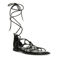 As one of the most iconic brands in the footwear industry, Steve Madden offers the trend you're looking for at an accessible price point. Manufacturer: Steve Madden Style Type: Gladiator Sandals Collection: Steve Madden Sleeve Length: Material: Manmade Fabric Type: Faux Leather Specialty: Metallic Sku: BH5718077 Size: 7.5.  Color: Black.  Gender: female.  Age Group: adult. Ankle Combat Boots, Womens Gladiator Sandals, Strappy Sandals Flat, Sandals Collection, Womens Sandals Summer, Footbed Sandals, Womens Sandals Wedges, The Trend, Iconic Brands