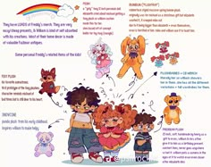 an image of children with teddy bears and rainbows