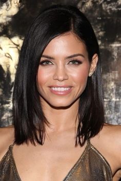 Brunette Lob, Short Brunette Hair, January Nails, Jenna Dewan, Violet Grey, Olivia Munn, Hair Shades, January 13