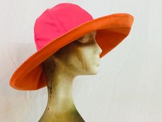 "For many more hat sewing patterns visit: https://widebrimlady.etsy.com When buying this item what you get is access (instantly) to 2 digital files (PDF). In one, you will find the pattern of the hat, and in the other, the tutorial on how to cut and sew that hat, so you can make your own DIY hat! This sun hat sewing pattern has a 5 1/4\" brim (13.5 cm). It is reversible and will fit a head circumference of 23\"-23.5\" (58-59.5 cm).   Great for the beach, vacations, travel, events on summer days, Affordable Red Curved Brim Sun Hat, Cheap Red Sun Hat With Curved Brim, Cheap Orange Sun Hat For Summer, Cheap Adjustable Orange Sun Hat, Cheap Orange Hats For Vacation, Cheap Orange Vacation Hats, Cheap Adjustable Red Sun Hat, Sun Hat Sewing Pattern, Hat Sewing Patterns