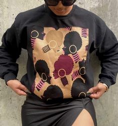 It's all about that throw on & go type of vibes. Cute with jeans, sweats or a cute skirt. Our super soft custom sweatshirts are seriously BAE! Material: 60% polyester, 40% cotton Long Sleeve Multi-color print fabric Black Crew Neck Unisex True to Fit **Please allow 3-5 business days for our custom made to order shirts to ship. Graphic print may vary due to cut of fabric. Oversized Street Style, Hot Pink Sweatshirt, Outfit Upgrade, Yellow Sweatshirt, Cute Skirt, Graphic Apparel, Fabric Black, Custom Sweatshirts, Cute Skirts