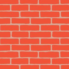 an orange brick wall that is painted red