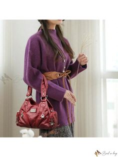 Bird in Bag - Vintage Chic Multi-Pocket Crossbody Bag for Everyday Adventures Trendy Winter Shoulder Bag With Pockets, Fall Satchel With Cell Phone Pocket, Fall Shoulder Bag With Pockets, Trendy Purple Shoulder Bag With Pockets, Red Winter Shoulder Bag, Elegant Shoulder Satchel With Pockets, Fall Satchel Shoulder Bag With Pockets, Fall Shoulder Satchel Bag With Pockets, Elegant Fall Bag With Pockets