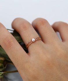 Pearl engagement ring rose gold vintage Halo Diamond wedding women Dainty Bridal Jewelry Unique Anti Pearl Ring Design, Vintage Halo, Pearl Engagement Ring, Pearl Rings, Wedding Women, Delicate Features, Engagement Ring Rose Gold, Zierlicher Ring, Art Deco Engagement