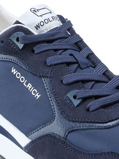 Woolrich Retro Panelled Sneakers - Farfetch Classic Blue Sneakers With Perforated Toe Box, Blue Technical Outdoor Sneakers, Blue Suede Sneakers With Perforated Toe Box, Blue High-top Sneakers With Perforated Toe Box, Luxury Blue High-top Sneakers With Perforated Toe Box, Round Toe Sneakers, Retro Sneakers, Sneakers Blue, Sneakers Grey