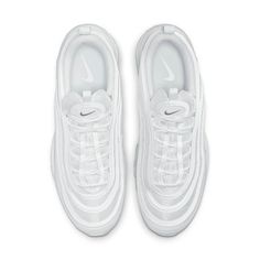 Nike Air Max 97 'Triple White' 921826-101 Classic Lace-up Sneakers With Air Cushioning, Classic Sneakers With Air Cushioning, Classic Sneakers With Air Cushioning And Round Toe, Classic Sneakers With Air Cushioning For Light Sports, Classic Sports Sneakers With Air Cushioning, Classic Low-top Running Shoes With Air Max Cushioning, Classic Running Sneakers With Air Max Cushioning, Classic Running Shoes With Air Cushioning And White Sole, Classic Lace-up Sneakers With Air Max Cushioning