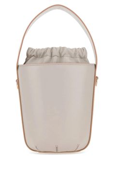 Exterior: 100% CalfLining: 100% FabricFinishing: Golden metal Chloe Purses, French Chic, Leather Bucket Bag, Leather Bucket, Sneaker Wedge, French Fashion, Leather Flats, Pink Leather, Bridal Shoes