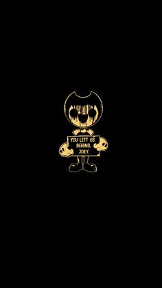 a black background with gold lettering and an image of a skull holding a sign that says you