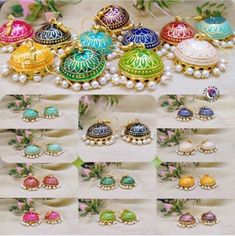 ASSORTED LOT OF WOMEN'S BEADED MEENAKARI JHUMKA EARRINGS FOR WEDDING FAVOR AND BRIDESMAIDS GIFTS RETURN GIFT FOR GUESTS JEWELLERY LOT HALDI GIFT WOMEN'S JEWELLERY Brides FRIEND GIFT MEHENDI SANGEET GIFT WHOLESALE LOT INDIAN LOT . Festive Bridal Earrings With Meenakari, Multicolor Jhumkas For Diwali, Multicolor Embroidered Jewelry For Diwali, Bridal Earrings For Navratri Gift, Bollywood Embroidered Festive Jewelry, Bridal Earrings For Wedding, Motif Earrings For Wedding And Diwali, Multicolor Latkans Jhumkas For Wedding, Multicolor Jhumkas With Latkans For Wedding