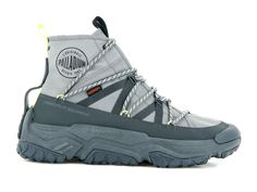 With an upper in water-repellent ballistic nylon, the high top Off Grid Cross WP+ is fully waterproof thanks to a nifty added internal membrane. Like all our Off-Grid sneakers, it features a honeycomb midsole that makes it super-comfortable to wear, while the rubber bottom and toecap give excellent grip. This is a ligh Puffy Boots, Vans Boots, Palladium Boots, Footwear Design, Winter Sneakers, Toddler Boy Shoes, Waterproof Shoes, Walking Boots, Mens Shoes Boots