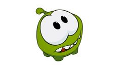 an animated green monster with big eyes