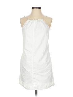 Zara Casual Dress Size: X-Small White Dresses - used. 100% Polyamide, Mini, Halter, Short, Sleeveless | Zara Casual Dress: White Dresses - Size X-Small Luxury Sleeveless Mini Dress By Zara, Cheap Zara Mini Dress For Spring, Cheap Sleeveless Mini Dress By Zara, Zara Dresses With Button Closure, Casual Dress White, White Casual Dress, Casual White Dress, White Dresses, White Casual