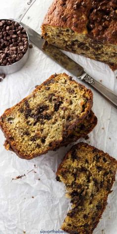 If there’s anything better than a loaf of homemade banana bread, you can rest assured you’ve found it: chocolate chip banana bread. Not only is this banana bread studded with a generous amount of chocolate chips, but it also has a lovely toffee-like flavor thanks to the brown sugar.