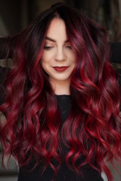 Black Hair Ideas, Rambut Brunette, Black Hair Balayage, Wine Hair, Dark Red Hair