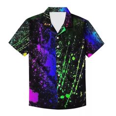 PRICES MAY VARY. Fashion: Soft, comfortable cute unique Colorful Tie Dye Novelty Print short sleeve fashion casual Hawaiian summer beach shirt button down top plus size t shirt for men. Lots size for you to choose: XXS, XS, S, M, L, XL, 2XL, 3XL, 4XL, 5XL oversized hawaiian shirt. Fabric: 100% Polyester High quality comfy material will give you a comfortable felling in this Summer, Spring, Fall, Autumn. STYLISH AND CLASSIC: Our unique and exclusive prints are interpreted into a trendy button dow Summer Multicolor Collared T-shirt, Green Short Sleeve Shirt For Beach Season, Trendy Printed Short Sleeve Shirt, Multicolor Relaxed Fit Hawaiian Shirt With Short Sleeves, Trendy Multicolor Short Sleeve Camp Shirt, Multicolor Camp Collar Tops For Summer, Multicolor Collared T-shirt For Summer, Black T-shirt With Casual Collar For Summer, Collared Multicolor T-shirt For Summer