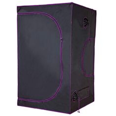 a large black and purple box on a white background