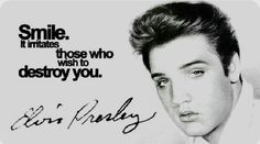 an advertisement for elvis presley's new album, smile it emiratess those who destroy you