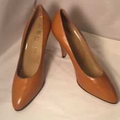 Battaglia Designer Heels Closed Toe Pump Saffron (Dark Yellow Mustard) Kid Leather Size 6.5 Heel 3.65” Never Been Worn And Comes In Original Box Almond Toe Court Shoes With 4-inch Heel For Galas, Pointed Toe Heels For Galas, Brown Court Shoes With 4-inch Heel For Evening, Formal Court Shoes With 4-inch Heel And Round Toe, Brown Pointed Toe Court Shoes For Evening, Brown Court Shoes With Deep Heel Cup For Evening, Brown Court Shoes With Deep Heel Cup For Evenings, Brown Court Shoes With 4-inch Heel For Formal Occasions, Classic Pointed Toe Heels For Galas