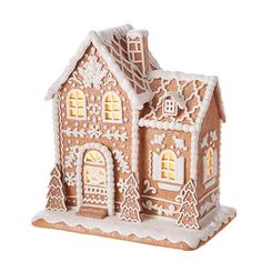 a gingerbread house is shown on a white background