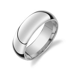 a white gold wedding ring on a white background