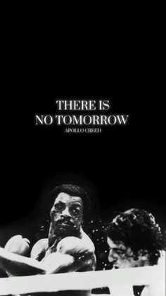 there is no tomorrow movie poster with two men in the ring and one man looking at him