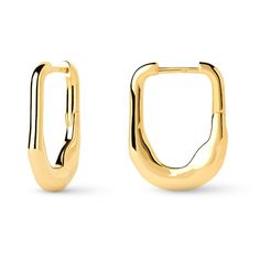 The fluid look of these squared hoops from PDPAOLA™ at Zales brings movement to your style. Sterling silver with 18K gold plate Each earring features a square-shaped hoop with irregular rounded corners 19.0 x 14.5mm Hinged backs Modern Gold Rectangular Hoop Earrings, Modern Square Hoop Earrings Tarnish Resistant, Modern Square Tarnish-resistant Hoop Earrings, Modern Square Yellow Gold Hoop Earrings, Square Hoop Earrings, Rounded Corners, Sterling Silver Earrings, Your Style, 18k Gold