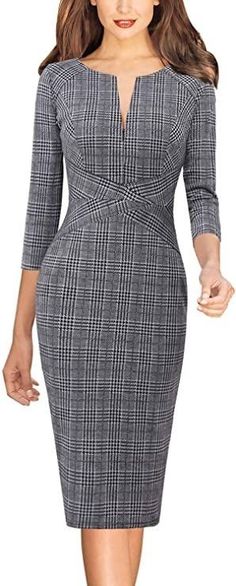 Office Frocks For Women, Fashion Work Outfit, Black Pencil Dress, Wear To Work Dress, Work Dresses For Women, Classy Work Outfits, Office Party, Business Dresses, Work Attire