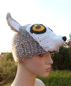 #WinterBeanieHat, #WolfHat, #AnimalHat, #HatForHim, #ForAnimalLovers, #FromWoodland, #UnisexAdultsHat, #HatForTeens, #Florfanka Handmade Cap Costume Hats And Headpieces, Fun Handmade Cap Style Costume Hats, Handmade Crochet Cap For Outdoor, Handmade Beanie Costume Hats One Size, Novelty Crochet Cap Hat One Size Fits Most, Handmade Brimmed Novelty Hats, Handmade Novelty Crochet Hat, Adjustable Novelty Crochet Cap, Woodland Crochet Hat