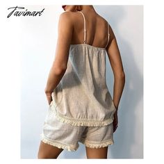 Tavimart Chicme Summer Women Spaghetti Strap Tassel Design Top & Shorts Set Femme Sexy 2 Pieces Casual Street Wear Outfits Clothing Street Wear Outfits, Casual Street Wear, Top Shorts Set, Wearing Clothes, Shorts Set, Short Sets, Summer Women, Spaghetti Strap, Tassels