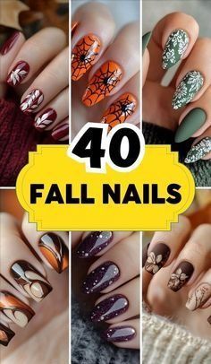 Nails Ideas For Fall, Maroon Nail Designs, Short Fall Nails, Taupe Nails, Maroon Nails, Fall Manicure, Pumpkin Nails, Autumn Look, Swarovski Nails