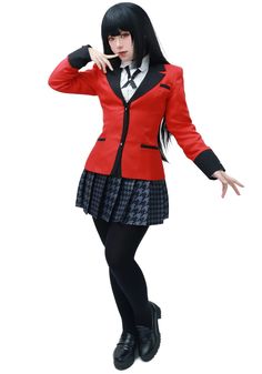 PRICES MAY VARY. PACKAGE INCLUDE: cosplay Jacket, white shirt, plaid skirt, necktie. MATERIAL: polyester, smooth and skin friendly. FUNCTION: uniform for anime fans group cosplay, comic con. Also great for daily wear. DESIGN: Women's red anime cosplay uniform with many buttons and decorations, hand washing is recommended. OCCASION: Great for cosplay, comic con, dressing up or daily wear. PACKAGE INCLUDE: anime Jacket, shirt, skirt, necktie. MATERIAL: polyester. FUNCTION: anime costume for group Anime Cosplay Halloween Costumes, Yumiko Cosplay, Anime Costumes Ideas, Anime To Cosplay, Cosplay Ideas Women Anime, Cute Outfits Anime, Anime Costume Women, Halloween Cosplay Women, Cosplay Anime Outfits