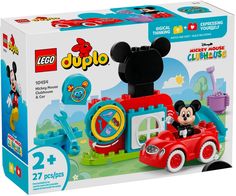 the lego duplo mickey mouse's fire engine is in its original box