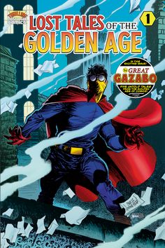 the cover to lost tales of the golden age, featuring an image of a man with a