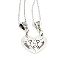 This set comes with two necklaces - one for Mother and one for Daughter. They are stainless steel pendants with a silvertone bail on stainless steel link chains. These would be a great gift for your wife and daughter, or would be a great gift for yourself and your daughter or mom. This jewelry item has small parts and is not intended for children under the age of 14. To see the latest items and specials, follow me on Facebook, Instagram, and Pinterest. Facebook - https://www.facebook.com/JKCEDes Nickel-free Stainless Steel Necklace For Friendship, Nickel-free Stainless Steel Friendship Necklace, Personalized Silver Charm Necklace For Friendship, Silver Hypoallergenic Necklace For Father's Day, Valentine's Day Stainless Steel Nickel-free Charm Necklace, Mom And Daughter Jewelry, Mother Daughter Gifts, Daughter Jewelry, Mom And Daughter