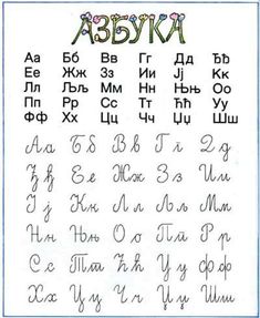 the alphabet is written in cursive writing with numbers and letters that are all different