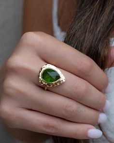 D E T A I L S — METAL: Gold Plated 18k: Gold plated jewelry has a layer of gold covering a base metal. — Stone: Peridot hydro — •✧•✧•✧•✧•✧•✧•✧•✧•✧•✧•✧•✧•✧•✧•✧•✧— »» $ BU Y • M O R E • S A V E • M O R E $ «« ✦ Special 10% OFF when you order 2 items!!Apply Coupon Code: SAVEMORE2 ✦Special 15% OFF when you order 3 or more items!!Apply Coupon Code: SAVEMORE3 — •✧•✧•✧•✧•✧•✧•✧•✧•✧•✧•✧•✧•✧•✧•✧•✧— T H E • Q U A L I T Y We use top quality materials. Our metals are water safe (ideally, avoid water will pro Gold Faceted Emerald Ring As Gift, Gold Faceted Emerald Ring Gift, Faceted Gold Emerald Ring Gift, Gold Teardrop Gemstone Ring, Gold Teardrop Emerald Ring, Gold Teardrop Emerald Promise Ring, Gold Crystal Ring For May Birthstone In 14k Gold, Large Ring, Rose Gold Bracelet